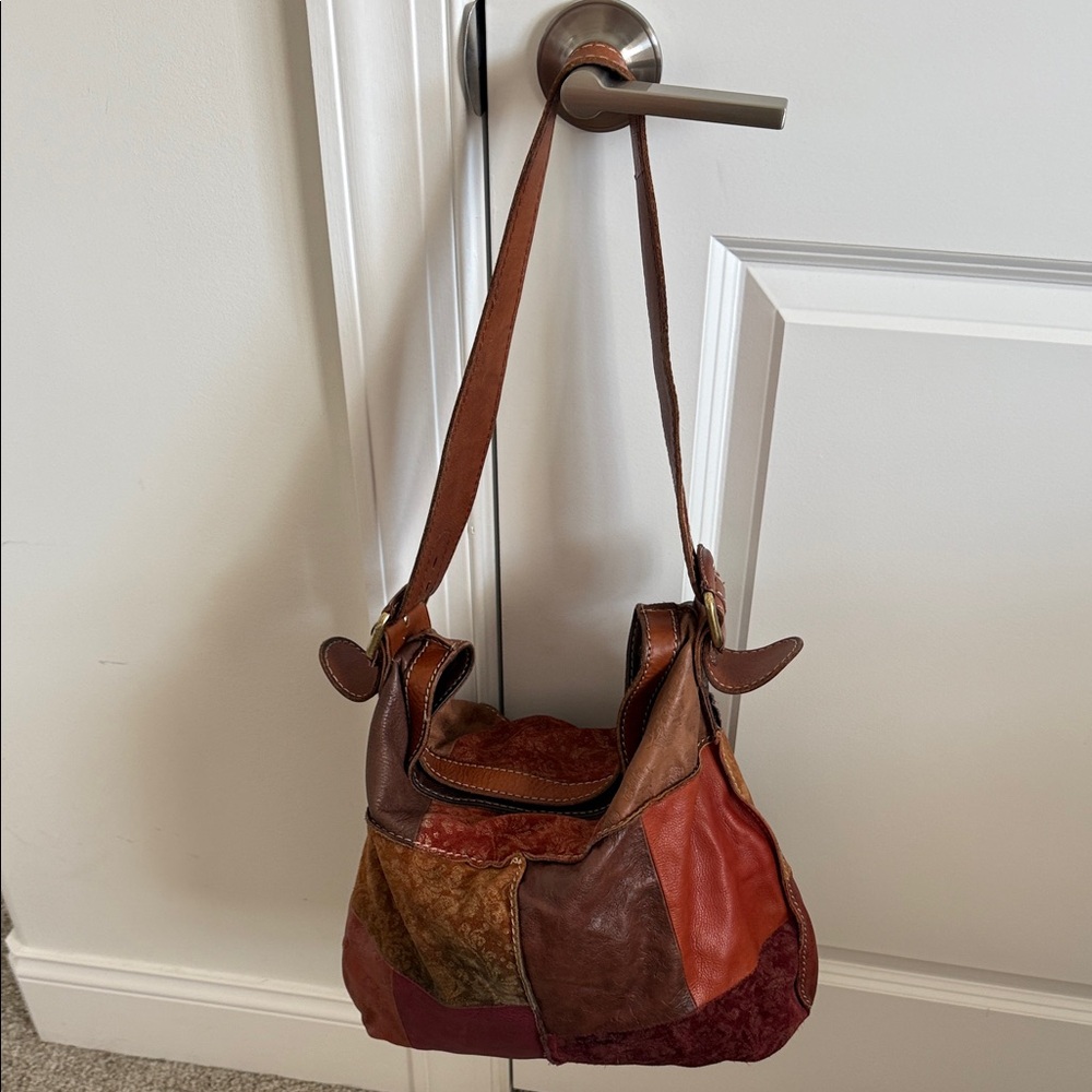 Fossil Multicolor Patchwork Leather Shoulder Bag - image 1